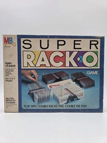 VINTAGE 1983 SUPER RACK-O Game Milton Bradley Double Racks 100% Complete
