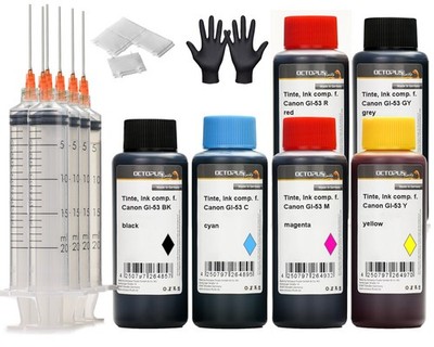 Druckertinten Set für Canon GI-53 MegaTank Pixma G 550, G 650 Drucker 6x100ml