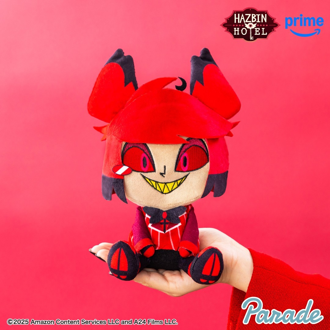 Hazbin Hotel Vox Lucifer Alastar Sitting Plush Toy Doll 20cm Round One Limited Hazbin Hotel Vox Lucifer Alastar Sitting Plush Toy Doll 20cm Round One Limited