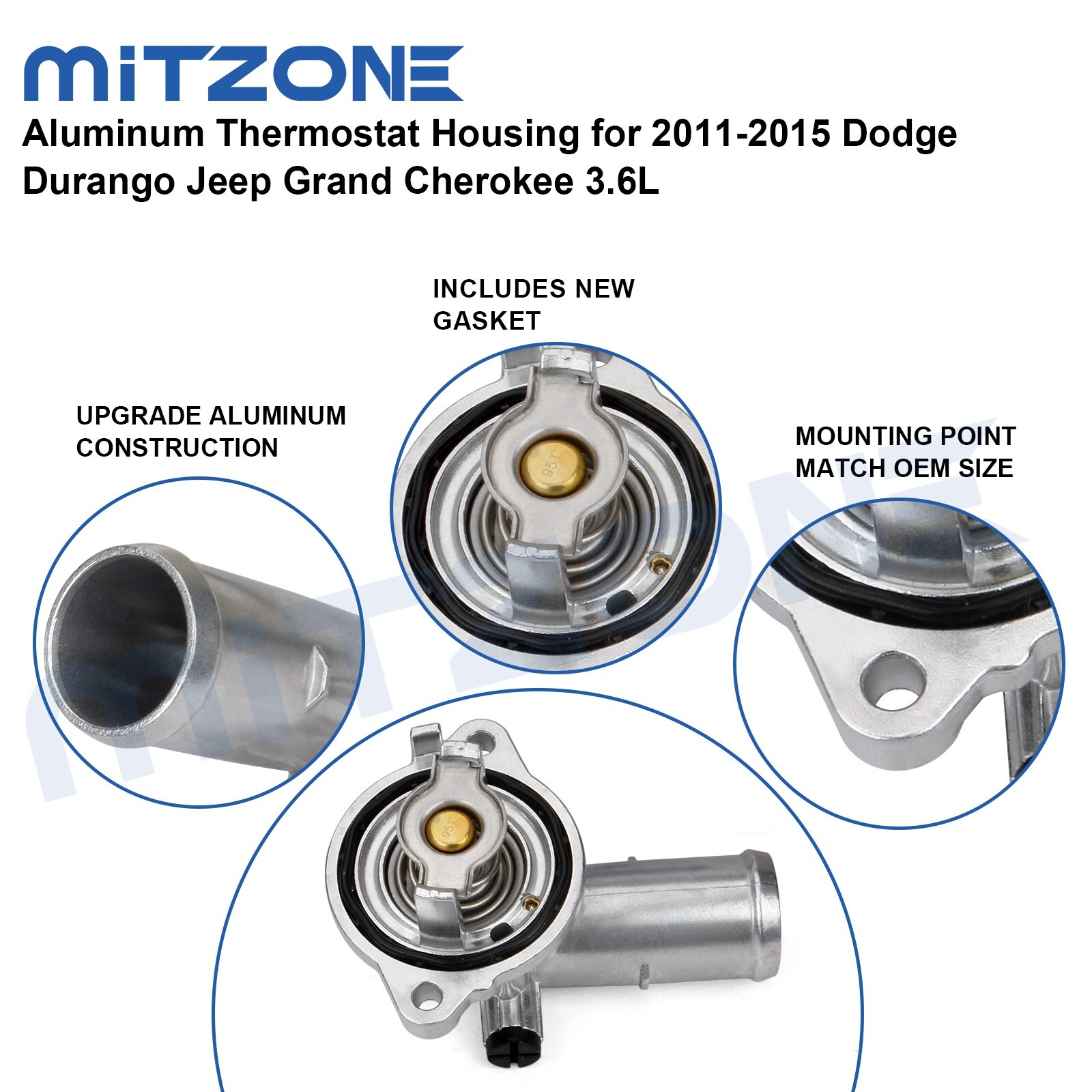 Aluminum Thermostat Housing for 20112015 Dodge Durango Jeep Grand