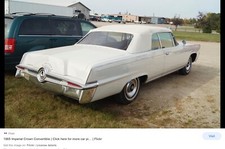 1964 1965 1966 Chrysler Imperial Convertible Vinyl Top Window & Pads, White