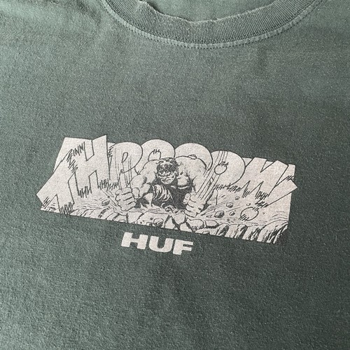 HUF x Marvel Incredible Hulk T-Shirt Green Mid-weight Cotton Size: XL Comic Art - Picture 2 of 5
