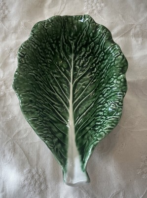 NEW BORDALLO PINHEIRO OF PORTUGAL Green Cabbage Leaf Dishes, P.262-B