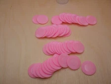 Mini Poker Chips - 1 Tube of 50 - Counters, Tokens - Pink