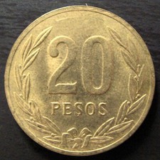 COLOMBIA - 20 PESOS 1987 UNC KM# 271