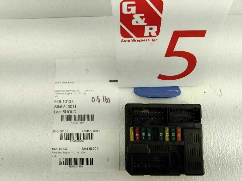 2004 2005 2006 2007 2008 2009 2010 BMW X3 E83 fuse box OEM