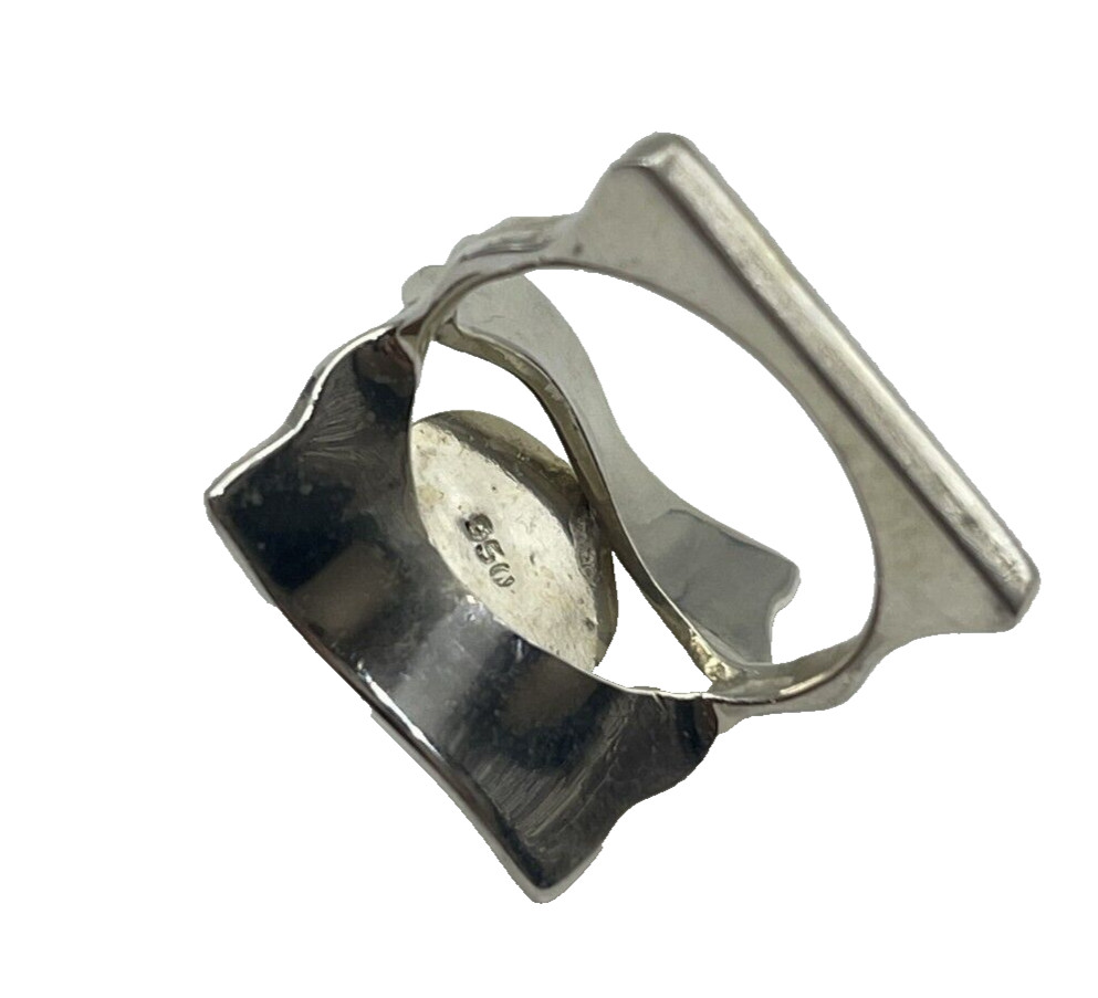 950 Silver Larimer Square Abstract Ring Size 7 - image 4