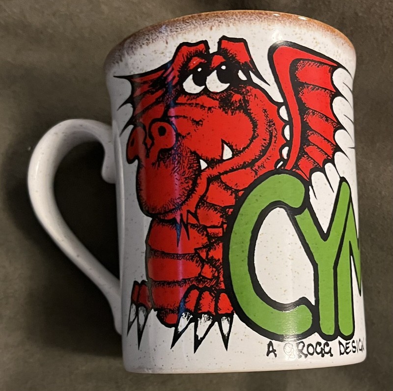CYMRU John Hughes Wales Comic Dragon Mug Grogg Design Welsh Beaker Company