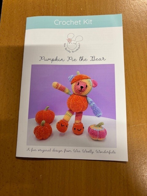 Wee Woolly Wonderfuls Crochet Pattern Pumpkin Pie the Bear Chunky Crochet