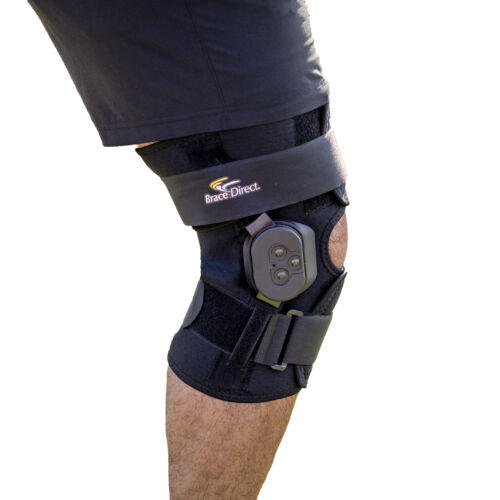 External Deluxe ROM Hinged Knee Brace with Compression Wrap and Open Patella - Picture 1 of 7