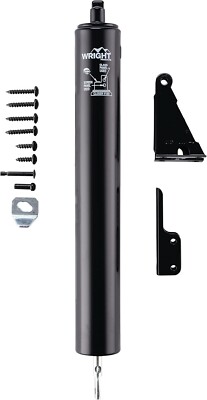 Wright V150 Heavy Duty Pneumatic Screen/Storm Door Closer Black & White w/ Chain