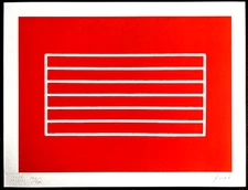 Donald Judd Lithograph COA Original Signed Op Numbered Stamped 180 Exe