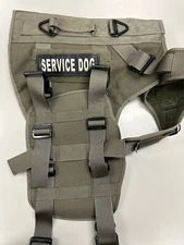 Icefang GN3  Molle XL Tactical Dog Harness W/ 6x Buckles Gray