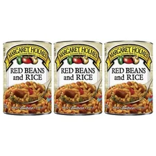 3 Cans Margaret Holmes Southern Style Red Beans and Rice 15oz Canned