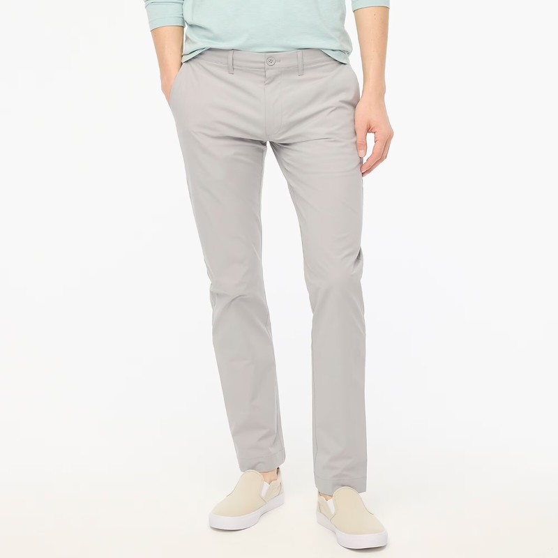 Men's J Crew Slim Fit Tech Chino in Scarborough Grey Size 32 x 34 ~ NEW