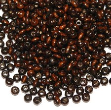 W179 Dark Brown 4mm Handcut Semi- Round Wood Spacer Beads 500pc
