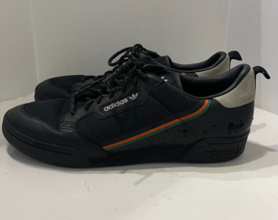 Adidas Continental 80 Low Textile Trainers Core Black size 12