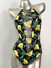 Victoria's Secret Nwt VS Archives Swim Strappy High Neck One Piece Swim Suit XS