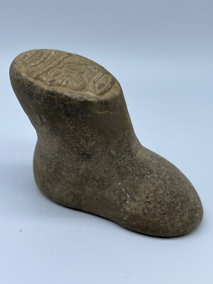 Extremely Amazing Old Bactrian Greco Antiquités Ancient Stone Foot With Text
