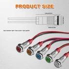LED Indicator Light 6MM 1/4 Yellow Signal Lamp 12-24V Automotive LED Light, 5PC