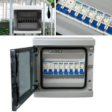 IP65 Consumer Unit 8 Way Weatherproof 100A Switch Upto 6x MCBs Circuit Breakers