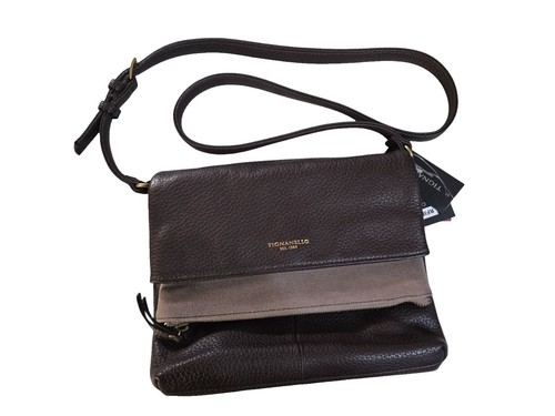 Tignanello Purse Black Pebbled Leather Backpack Organizer 