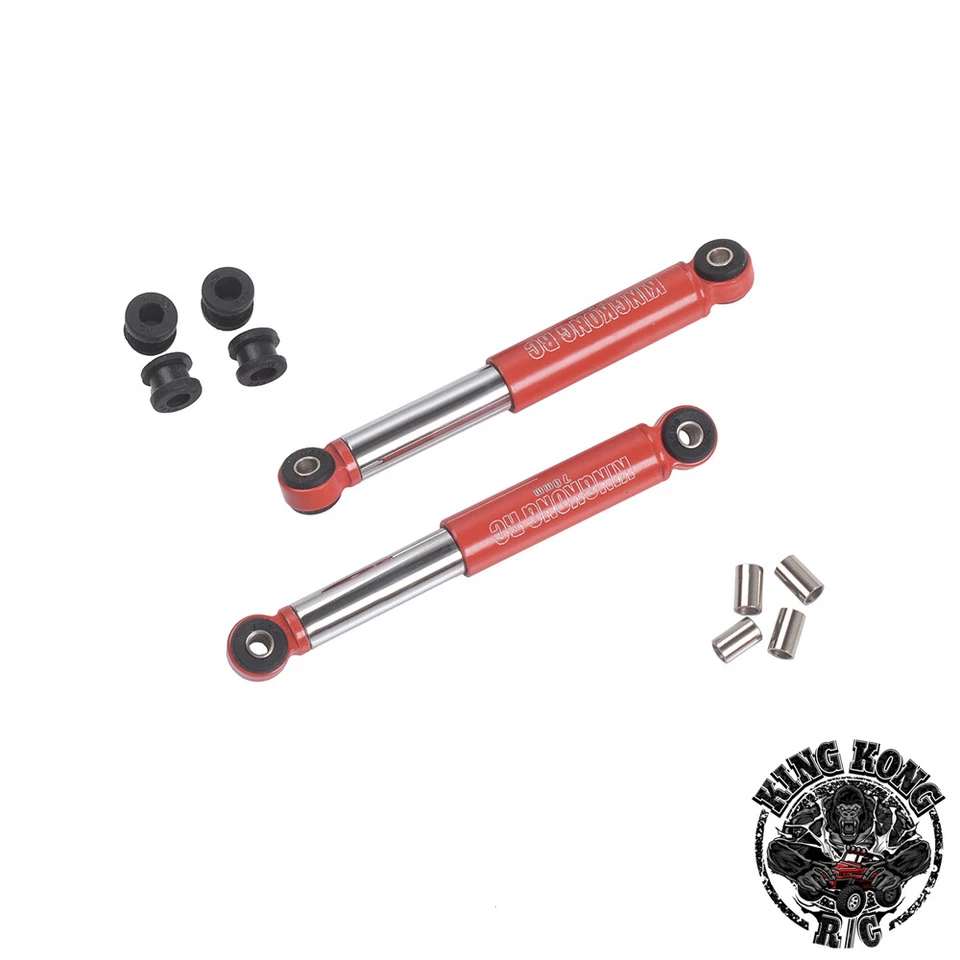 Off-Road Metal Scale RC Shocks 70mm Red for 1/10 1/12 RC Crawler / Tamiya Truck - Image 2 of 4