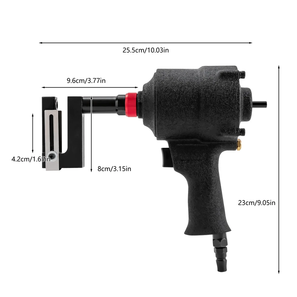 NUEVO Perforador Neumático 8mm Aire Metal Agujero Herramienta Indtrial Chapa Metal Foto 4 de 4