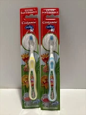 2 Pack of Colgate Kids My First Toothbrush Extra Soft, Ages 0-2 yellow And Blue.