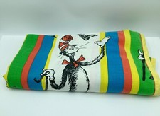 TWO Cat-in-the-Hat Dr Suess Rainbow Blanket Cover Twin Bed Spreads