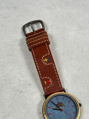 Vintage 90s Denim Face Fossil Watch for sale online | eBay display picture 1
