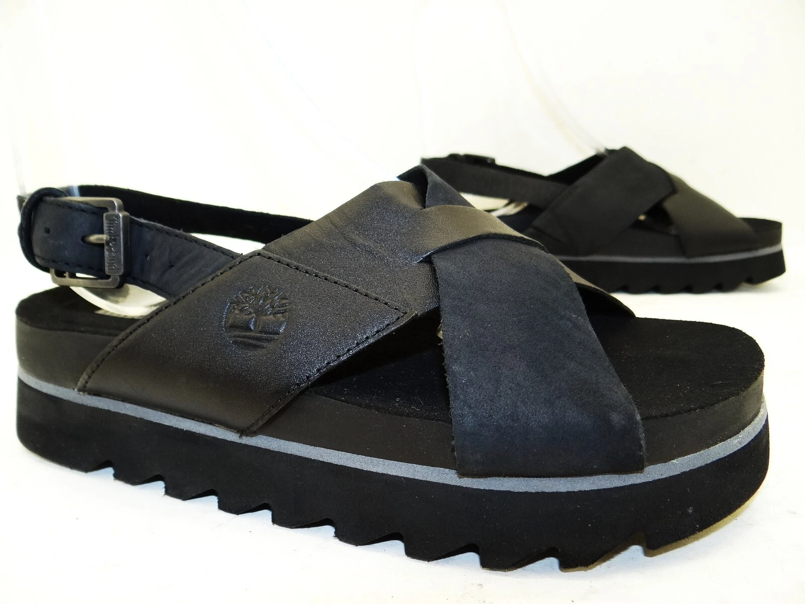 Sandali Timberland sandali sandali con cinghia scarpe donna pelle taglia 36 neri