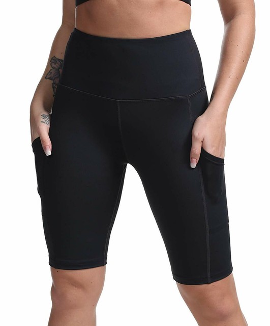 high waisted activewear shorts