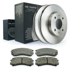 Bremsscheiben 240mm belüftet Bremsbeläge vorne für Nissan Sunny II N13 III N14