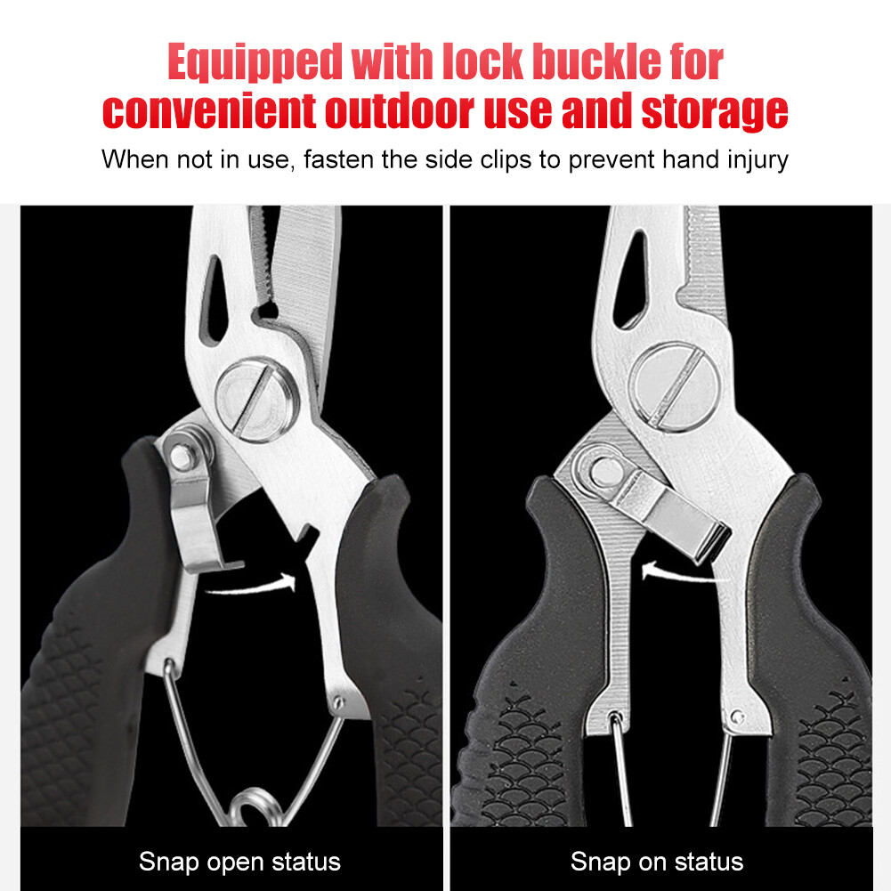 Fishing Pliers Stainless Steel Fish Tongs Pliers Outdoor Supplies