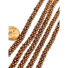 Copper Bali Beads, Solid Copper Handmade Beads, Copper Spacer Beads, Oxidized co