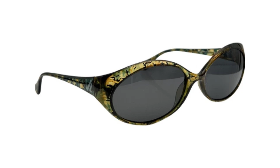 Gafas de sol vintage Viennaline 1629 50 verde amarillo ovaladas Yugoslavia ¡con lentes nuevas! Foto 2 de 4