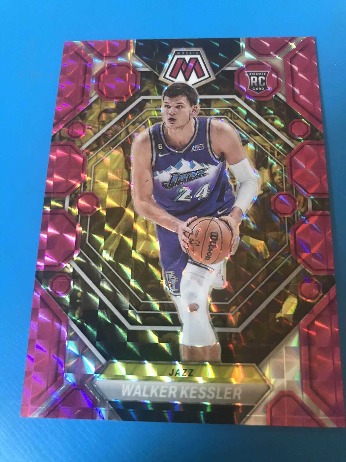 2022-23 WALKER KESSLER Mosaic Basketball RC PINK MOSAIC 45/149 Utah Jazz
