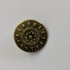 Goldtone Round shank Button - 15 mm 1/2 inch  Dill Buttons    