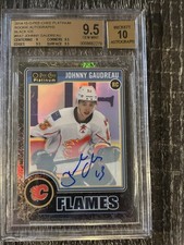 2014-15 OPC Platinum RC AU Black Ice #RA7 Johnny Gaudreau 99/99 BGS 9.5/10 Auto