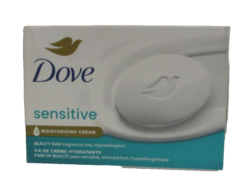 Dove Beauty Bar Sensitive 1/4 Moisturizing Cream Soap  3.75 oz, 16 Bars