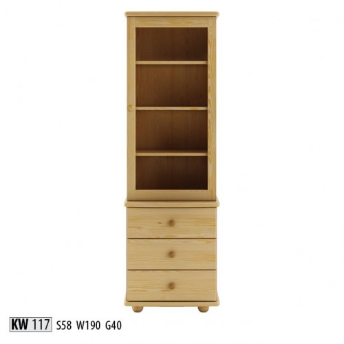 Vitrine Wohnzimmer MöBel Holz Vitrinen Glas Schrank Regal Anrichte Neu Massive-image