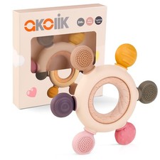 Baby Teething Toys,Silicone Teething Relief Teethers Toy for Babies 0-3-6-9-1...