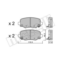 Metelli BremsbeläGe Bremsbelegsatz Hinten FüR Jeep Cherokee