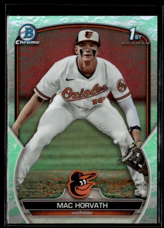 L27,808 - 2023 Bowman Chrome Draft Lunar Glow Refractors #BDC90 Mac Horvath