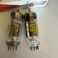 Lot Of 3: 8JV8 NOS vacuum tube Raytheon Japan triode pentode