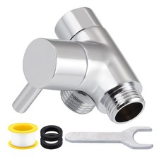 All Metal 2-Way Shower Diverter Valve G1/2 Brass Matte Black
