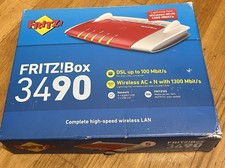 Fritz!Box 3490 Modem Router Wireless AC + N 1300 Mbit/s,  Fibra (VDSL)