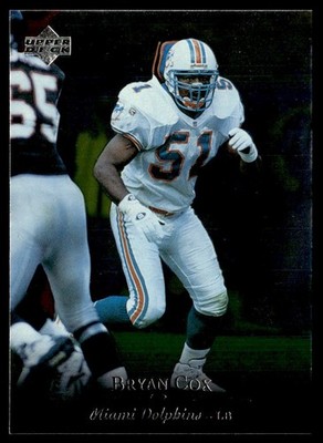 1996 Upper Deck Silver Bryan Cox Miami Dolphins #196