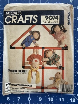 McCall s Crafts Faye Wine Soft-Sculptured Dolls Pattern 9074 Blossom Babies UC